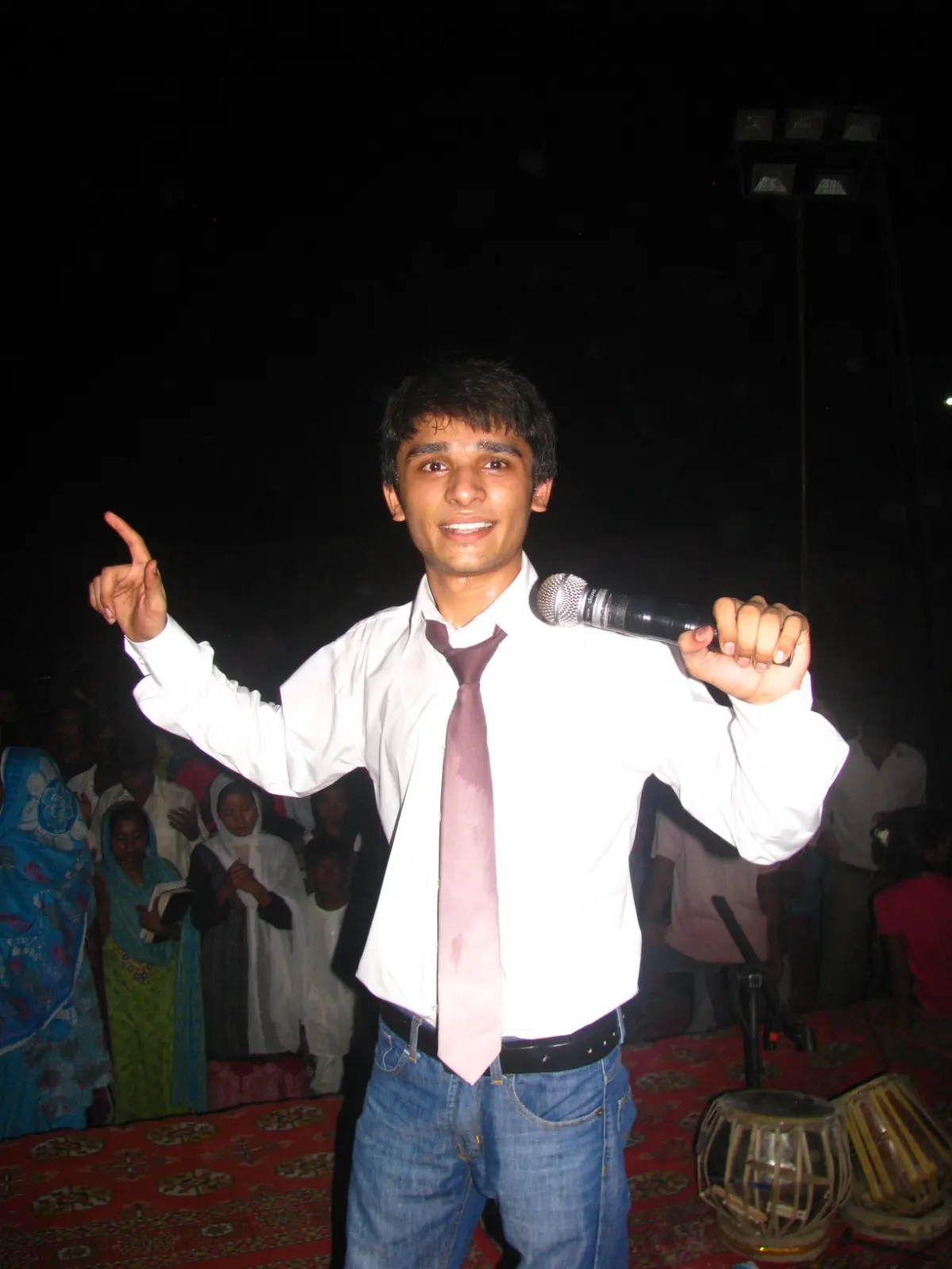 Daud Ayub preaching during his early ministry years