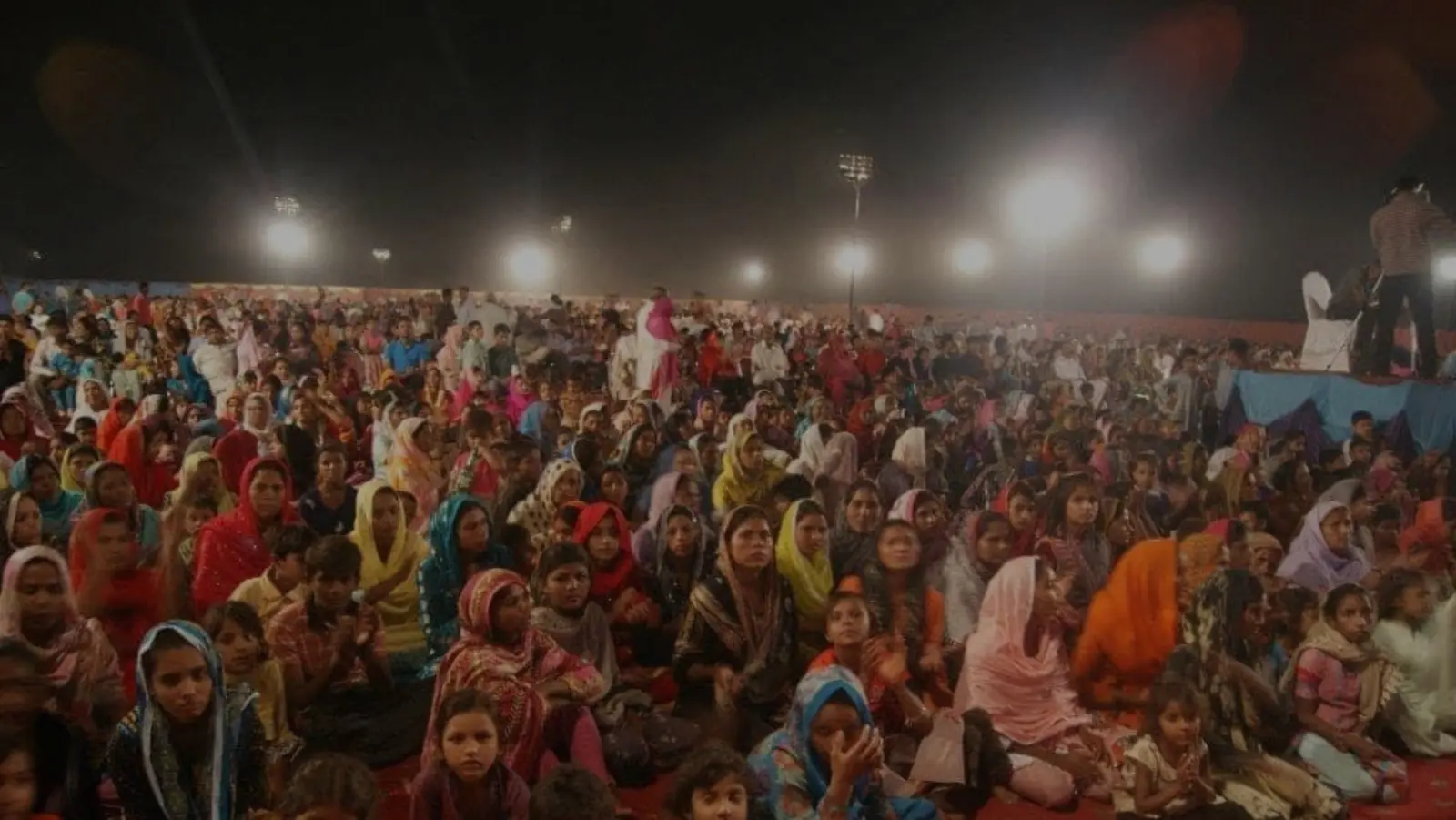 Crowd attending a Gospel gathering
